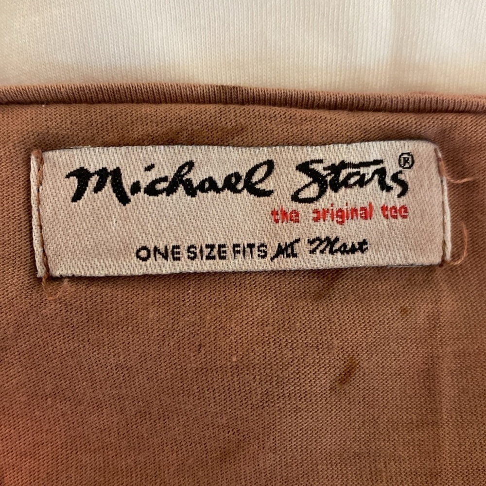 Michael Stars Scoop Neck Flutter Sleeve Tie Dye Tee - Picture 4 of 5